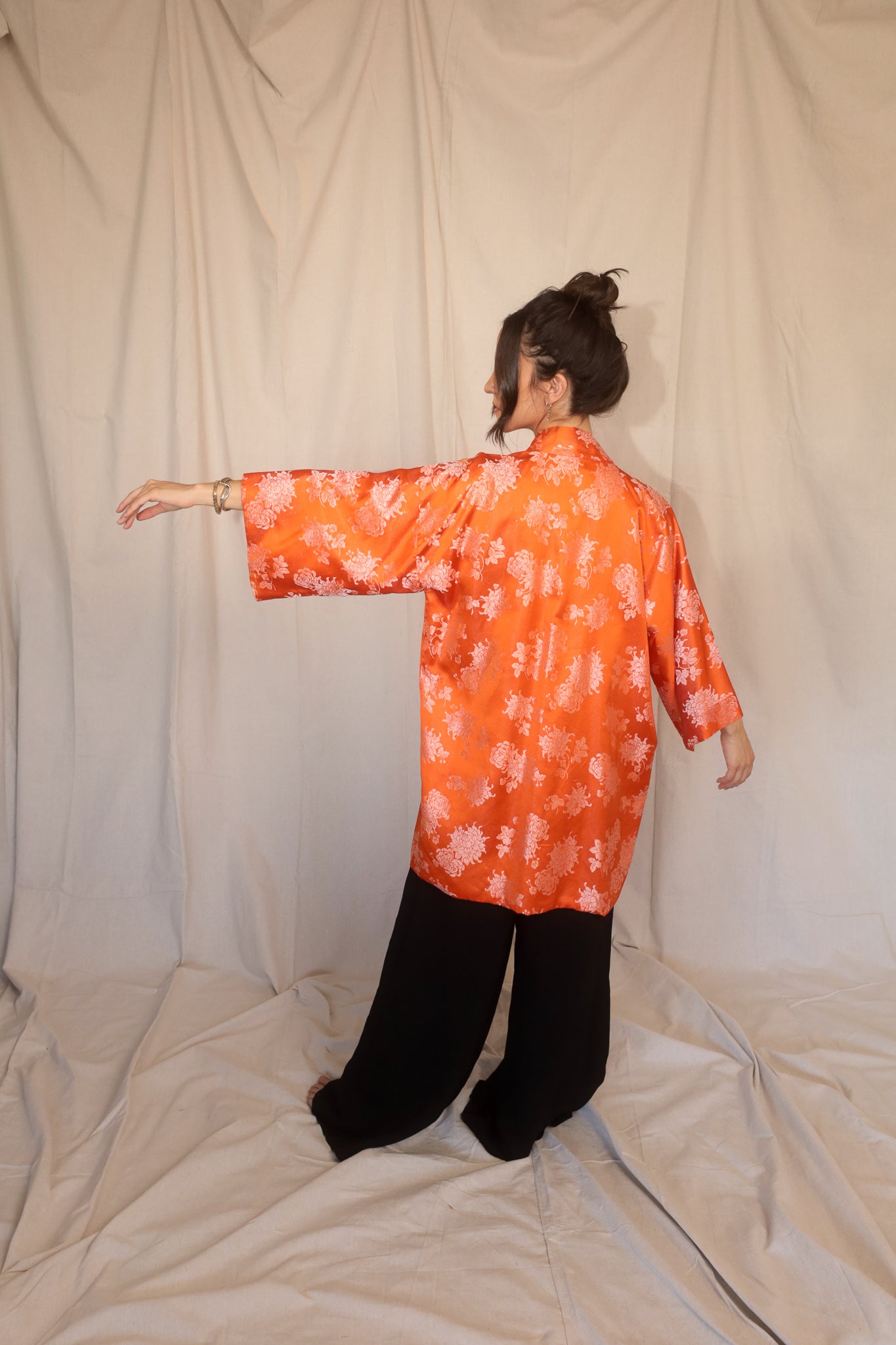 1970's Orange  Haori Kimono Apparel & Accessories GOODVILLE   