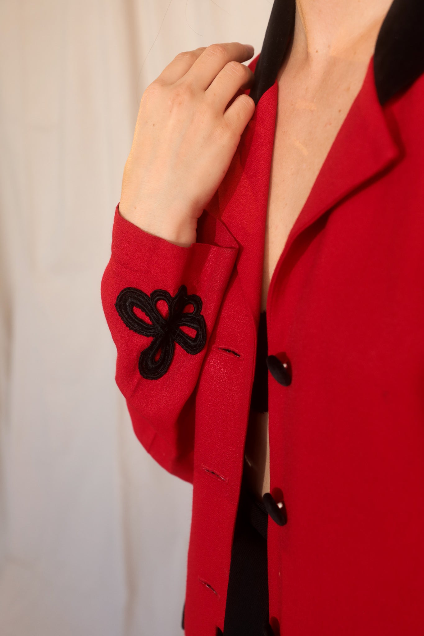 1980's Black & Red Blazer Apparel & Accessories GOODVILLE   