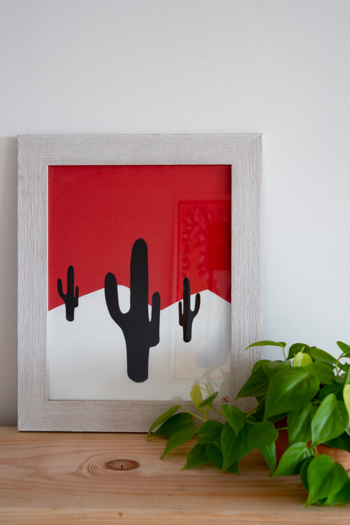 Marlboro Red Cactus Art Print Red Three Marlboro Cactus Art Print WASTE HAZARD   