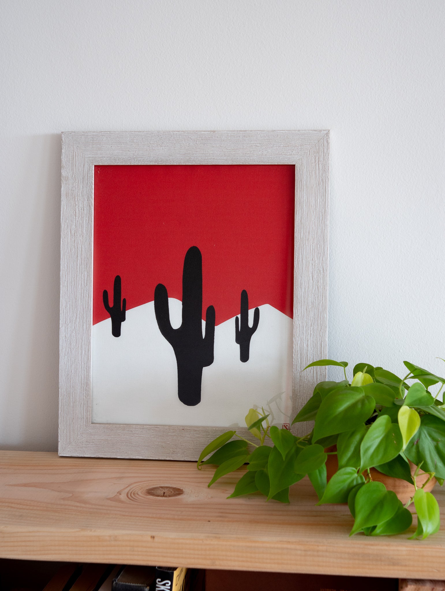 Marlboro Red Cactus Art Print Red Three Marlboro Cactus Art Print WASTE HAZARD   